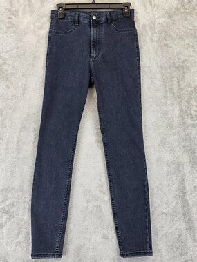 Zara Jeans Womens 6 Dark Wash Blue High Rise Skinny Stretch Denim Five Pocket